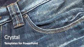  Presentation with jeans - Slides enhanced with country western - blue jeans texture background and a ocean colored foreground
