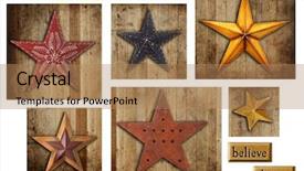  Presentation with country christmas - Cool new presentation with country western - vintage christmas star collection backdrop and a coral colored foreground