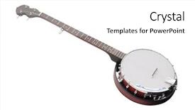  Presentation with country music - Slide deck enhanced with country western music - image of a banjo background and a white colored foreground