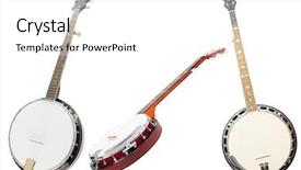  Presentation with country music - Audience pleasing presentation design consisting of country western music - image of banjos backdrop and a white colored foreground