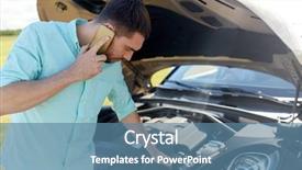  Presentation with road trip - Cool new slide deck with countryside calling to evacuation backdrop and a teal colored foreground