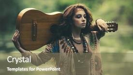  Presentation with hippie - PPT theme enhanced with countryside contemporary bohemian style background and a violet colored foreground