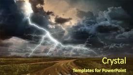  Presentation with dirt - Colorful slide deck enhanced with countryside landscape with dirt road backdrop and a tawny brown colored foreground