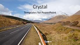  Presentation with scotland - Amazing presentation having countryside road highway of highlands scotland with beautiful snow mountain range backdrop and a light blue colored foreground