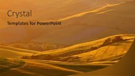  Presentation with tuscany - Presentation theme having countryside san quirico d orcia tuscany italy background and a gold colored foreground