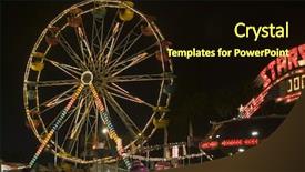  Presentation with ferris wheel - PPT theme with county fair - carnival ride and ferris wheel background and a wine colored foreground