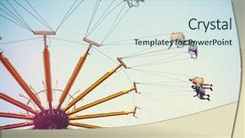  Presentation with swing - Slides enhanced with county fair - carnival swing ride background and a sky blue colored foreground