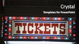  Presentation with ticket - Amazing presentation theme having county fair - carnival ticket stand booth sign backdrop and a black colored foreground