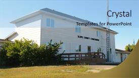  Presentation with states - Slide deck having county seat in the unit background and a light blue colored foreground