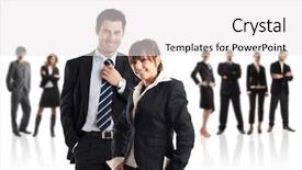  Presentation with gallery - Cool new slide set with couple - the elite business team backdrop and a white colored foreground