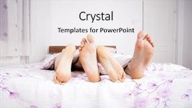 Presentation with acting - Cool new theme with couple acting naughty in bed backdrop and a white colored foreground