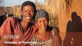  Presentation with roof - PPT layouts featuring couple-african-family-in-front background and a tawny brown colored foreground