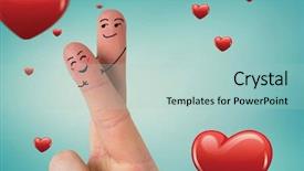  Presentation with cross love - Amazing presentation theme having couple against love heart backdrop and a light blue colored foreground