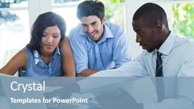  Presentation with real estate - Presentation having couple and real estate agent background and a teal colored foreground