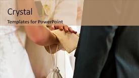  Presentation with blessing - Cool new presentation theme with couple at a wedding backdrop and a coral colored foreground