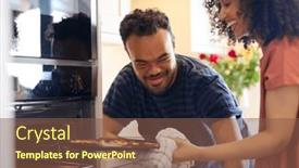  Presentation with down syndrome - PPT theme consisting of couple-at-home-with-man and a tawny brown colored foreground