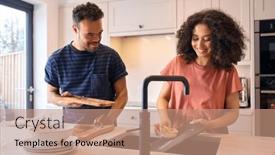  Presentation with down syndrome - Presentation theme having couple-at-home-with-man background and a coral colored foreground