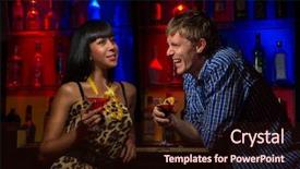  Presentation with bar - Beautiful theme featuring couple at the bar having backdrop and a  colored foreground