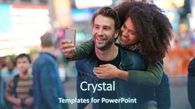  Presentation with end times - Audience pleasing slides consisting of couple at times square taking backdrop and a ocean colored foreground