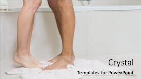  Presentation with together we - PPT theme with couple bathing together in bathtub background and a lemonade colored foreground