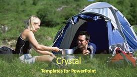  Presentation with camping - Slides having  background and a  colored foreground