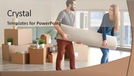  Presentation with home based wound care - Amazing slides having couple carrying carpet in room backdrop and a soft green colored foreground