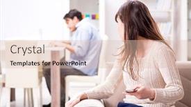  Presentation with cheating - Beautiful presentation featuring couple cheating on each other at home backdrop and a lemonade colored foreground