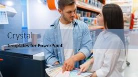  Presentation with hardware - Cool new slide set with couple choosing color palette in hardware store backdrop and a light blue colored foreground