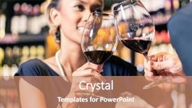  Presentation with asian - Presentation consisting of couple clinking glasses in wine background and a coral colored foreground