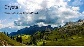  Presentation with cycling - Cool new PPT theme with cortina d'ampezzo stunning backdrop and a light blue colored foreground