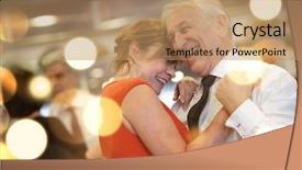  Presentation with dance beautiful couple dancing ballroom - Beautiful slide deck featuring couple dancing together at dance backdrop and a coral colored foreground