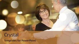  Presentation with dance beautiful couple dancing ballroom - Audience pleasing slide deck consisting of couple dancing together at dance backdrop and a red colored foreground