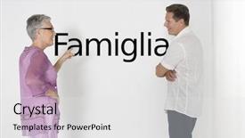  Presentation with issue - Audience pleasing PPT theme consisting of couple discussing family issues backdrop and a  colored foreground