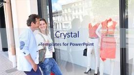  Presentation with middle east dubai mall shopping - Presentation design with couple doing shopping on week background and a  colored foreground