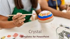  Presentation with pottery - Presentation having couple-drawing-pottery-sitting background and a lemonade colored foreground