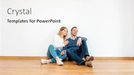  Presentation with future - Colorful presentation design enhanced with couple-dreaming-about-their-future backdrop and a white colored foreground