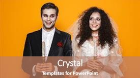  Presentation with scary - Colorful PPT theme enhanced with medieval carnival - happy couple dressed in scary backdrop and a coral colored foreground