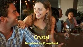  Presentation with friends eating and drinking wine - Beautiful slide deck featuring couple enjoying drink at bar backdrop and a tawny brown colored foreground