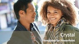  Presentation with new york - Presentation enhanced with couple enjoying journey in new background and a  colored foreground