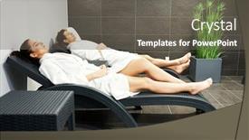  Presentation with weekend - Slide deck consisting of couple-enjoying-wellness-weekend background and a gray colored foreground