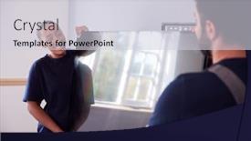  Presentation with remote medical fitting - Amazing theme having couple-fitting-flat-screen-tv backdrop and a light gray colored foreground