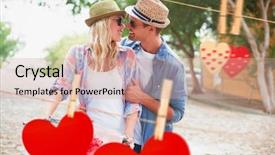  Presentation with neonatal spine and hip - Presentation theme featuring couple going for a bike background and a coral colored foreground