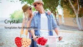  Presentation with hip - Beautiful presentation featuring couple going for a bike backdrop and a  colored foreground