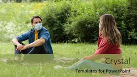  Presentation with lockdown - Presentation theme having couple-have-date-during background and a yellow colored foreground