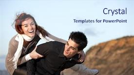  Presentation with good - Presentation consisting of couple having a good time background and a sky blue colored foreground