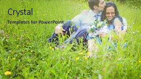  Presentation with couple kiss - PPT theme having view of helsinki cathedral at sunny day finland background and a teal colored foreground