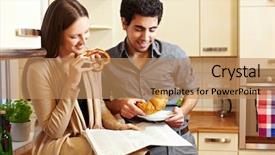  Presentation with croissant - Beautiful theme featuring noise - foam rubber acoustic treatment backdrop and a black colored foreground