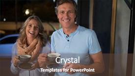  Presentation with coffee - PPT theme with couple having coffee in acf background and a tawny brown colored foreground