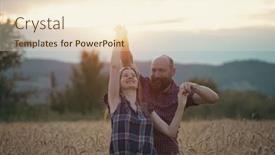  Presentation with relaxation - Presentation theme enhanced with couple-having-fun-and-enjoying background and a cream colored foreground