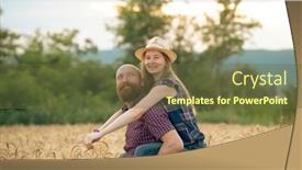  Presentation with relaxation - Slide deck having couple-having-fun-and-enjoying background and a tawny brown colored foreground